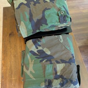 Camouflage Cargo Jacket And Pant Set, Small Regular